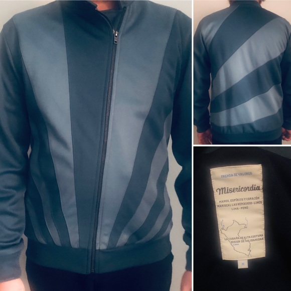 Misericordia Two-Tone Blue Men’s Jacket - Picture 1 of 8